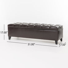 Load image into Gallery viewer, Nebulous - Upholstered Ottoman With Storage And Diamond Tufted Seat - Brown