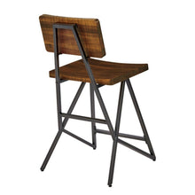 Load image into Gallery viewer, Trestle Counter Stool With Reclaimed - Reclaimed Brown / Gun Metal