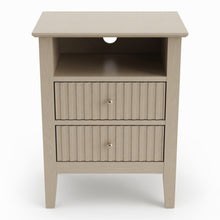 Load image into Gallery viewer, Fluted Nightstand With 2 Drawers