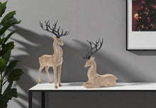 Load image into Gallery viewer, Poly Deer Figurine (Set of 2) - Brown / Black