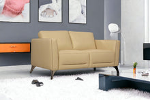 Load image into Gallery viewer, Leather Love Seat - Cream / Black