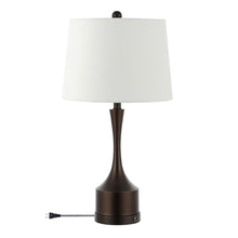 Load image into Gallery viewer, Novelty USB Table Lamps With Empire Shades (Set of 2) - Antiqued Bronze