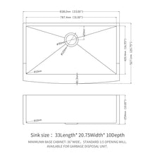 Load image into Gallery viewer, Farmhouse Kitchen Sink Stainless Steel Apron Front