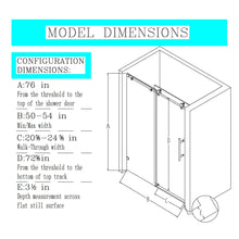 Load image into Gallery viewer, Frameless Single Sliding Soft Close Shower Doors, 5/16" Sgcc Tempered Glass