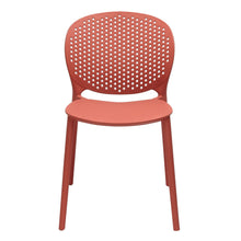 Load image into Gallery viewer, Heavy Duty Plastic Partially Open Back Dining Side Chairs (Set of 4) - Orange