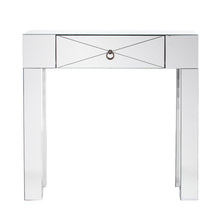 Load image into Gallery viewer, Mirrored Glass Console Table With Storage - Silver