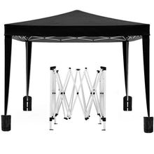 Load image into Gallery viewer, 10'X10' Folding Canopy With 4 Removable Sidewalls Outdoor Event Shelter UPF 50+ Gazebo Portable Tents For Parties Beach Camping Wedding Ez Pop Up Canopy 4 Pieces Weight Bag + Carry Bag