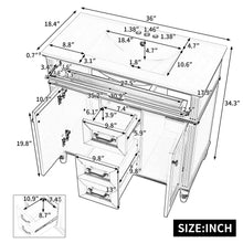 Load image into Gallery viewer, Bathroom Vanity With Sink, Flip-Out Top Drawer, Soft Close Doors, 2 Storage Drawers
