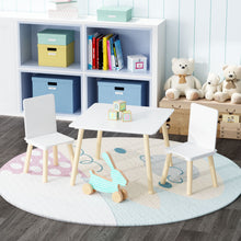 Load image into Gallery viewer, Kids Table And 2 Chairs Set, 3 Piece Toddler Activity Play - White
