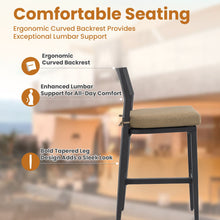 Load image into Gallery viewer, Modern Outdoor Bar Stools With Backrest And Footrest (Set of 2)