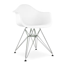 Load image into Gallery viewer, Heavy Duty Plastic Dining Arm Chair - White