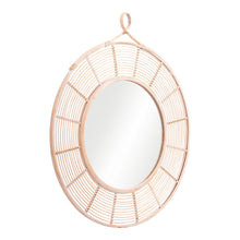 Load image into Gallery viewer, 37" Round Framed Accent Mirror - Natural