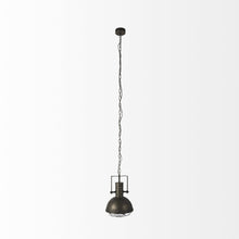 Load image into Gallery viewer, Industrial Caged Metal Hanging Light - Black