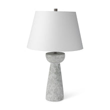 Load image into Gallery viewer, 27" Concrete Round Bedside Lamp With Bell Shade - Gray