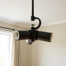Load image into Gallery viewer, Bulb Three Light Metal Chandelier - Bronze