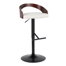 Load image into Gallery viewer, Grotto - Contemporary Adjustable Barstool With Swivel & Straight T Footrest (Set of 2)