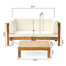 Load image into Gallery viewer, Brava - X Back 2 Seater Sectional Loveseat With Coffee Table