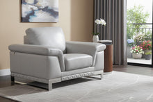Load image into Gallery viewer, Lovely Light Leather Chair - Gray