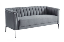 Load image into Gallery viewer, Sofa With Silver Legs - Dark Gray