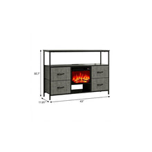 Load image into Gallery viewer, Fireplace TV Stand With Fireplace (734224) - Black