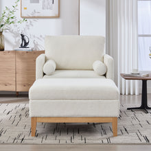 Load image into Gallery viewer, Oversized 360 Degree Swivel Barrel Accent Chair And Ottoman Set With Storage