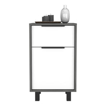 Load image into Gallery viewer, One Drawer Faux Wood Nightstand With Storage - Gray