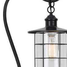 Load image into Gallery viewer, Lantern Style Floor Lamp With Glass And Metal Shade - Antiqued Bronze
