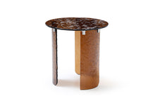 Load image into Gallery viewer, Glass Round End Table - Bronze