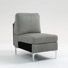 Load image into Gallery viewer, Single Couch Modular Armless Accent Chair With Back Cushion