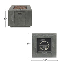 Load image into Gallery viewer, Outdoor Patio Gas Burning Fire Pit Table 50,000 Btu, Square