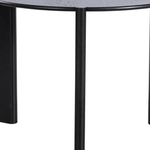 Load image into Gallery viewer, 42" Solid Wood Mirrored Double Pedestal Base Round Top Dining Table - Black