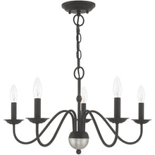 Load image into Gallery viewer, 13" Five Light Dimmable Chandelier With Shades - Black