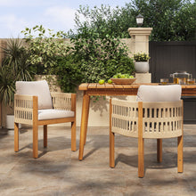 Load image into Gallery viewer, Outdoor Dining Chairs With Mix Rope Handles (Set of 2)