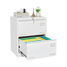 Load image into Gallery viewer, Filing Cabinet Lateral File Cabinet 3 Drawer, Locking Metal File Cabinets Three Drawer, Office Filing Cabinet With Lock Drawers For Home Office