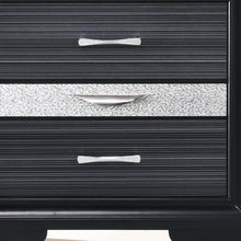 Load image into Gallery viewer, Rectangular Three Drawers Nightstand With Solid Wood Top - Black