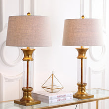 Load image into Gallery viewer, Novelty Table Lamps With Drum Shades (Set of 2) - Gold