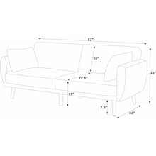 Load image into Gallery viewer, Futon Sofa Bed With Tall Legs