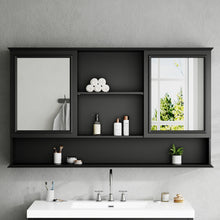 Load image into Gallery viewer, Wall Mounted Bathroom Medicine Cabinet With Double Mirrored Doors