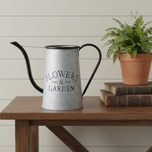 Load image into Gallery viewer, Galvanized Flowers Garden Decorative Watering Can - Black / Gray