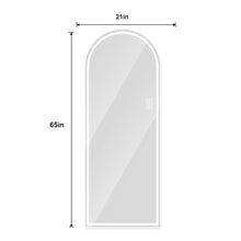 Load image into Gallery viewer, Arch Design LED Full Length Mirror, Dimmable, High Definition, Explosion Proof, 65" X 21" - Silver