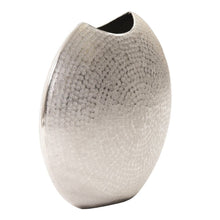 Load image into Gallery viewer, Hammered Round Table Vase - Silver