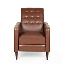 Load image into Gallery viewer, Mid-Century Modern Recliner With Button Tufted Waffle Stitch