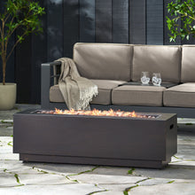 Load image into Gallery viewer, Modern Rectangular Iron Fire Pit 50,000 Btu