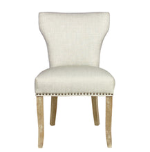 Load image into Gallery viewer, Upholstered Fabric Dining Parsons Chairs (Set of 2) - Ivory / Natural