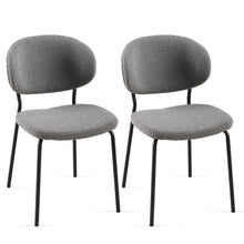 Load image into Gallery viewer, Boucle Dining Chairs, Dining Chairs With Metal Legs For Dining Room, Kitchen, Living Room