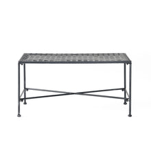 Load image into Gallery viewer, Luna - Outdoor Iron Coffee Table - Black Brush Silver