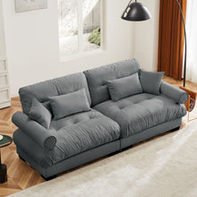 Load image into Gallery viewer, Modern Oversize Sofa With Cloud Like Comfort, Featuring Waist And Throw Pillows