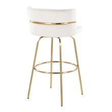 Load image into Gallery viewer, Cinch - Glam / Art Deco Fixed Height Barstool With Swivel With Round Footrest (Set of 2)