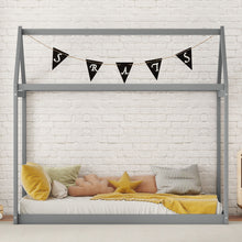 Load image into Gallery viewer, Wooden House Shaped Bed