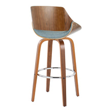 Load image into Gallery viewer, Fabrizzi - Mid Century Modern Fixed Height Barstool With Swivel With Round Footrest (Set of 2)